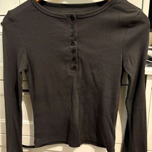 Y2K long sleeve button up top